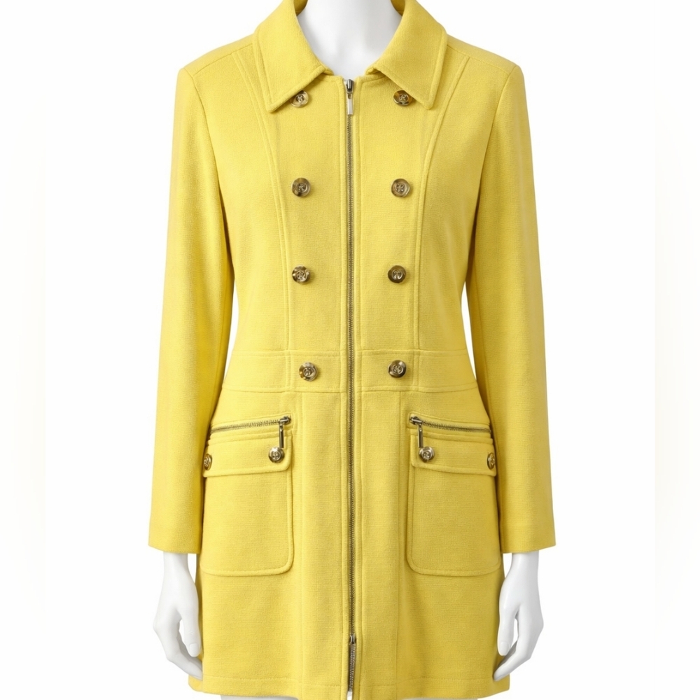 NWT INC International Concepts Vibrant Yellow Trench Coat - XL - Spring Chic